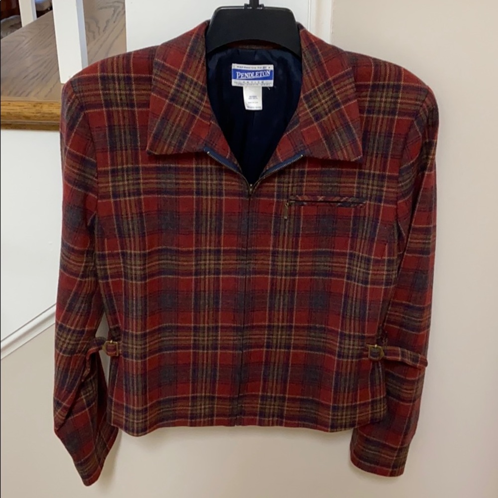 Pendleton Wool Plaid Zip Up Jacket - image 1